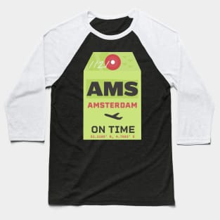 AMS Amsterdam style Baseball T-Shirt